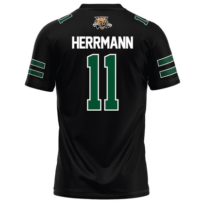 Ohio - NCAA Football : Evan Herrmann - Black Football Jersey-1