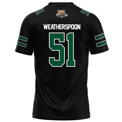 Ohio - NCAA Football : Davion Weatherspoon - Black Football Jersey