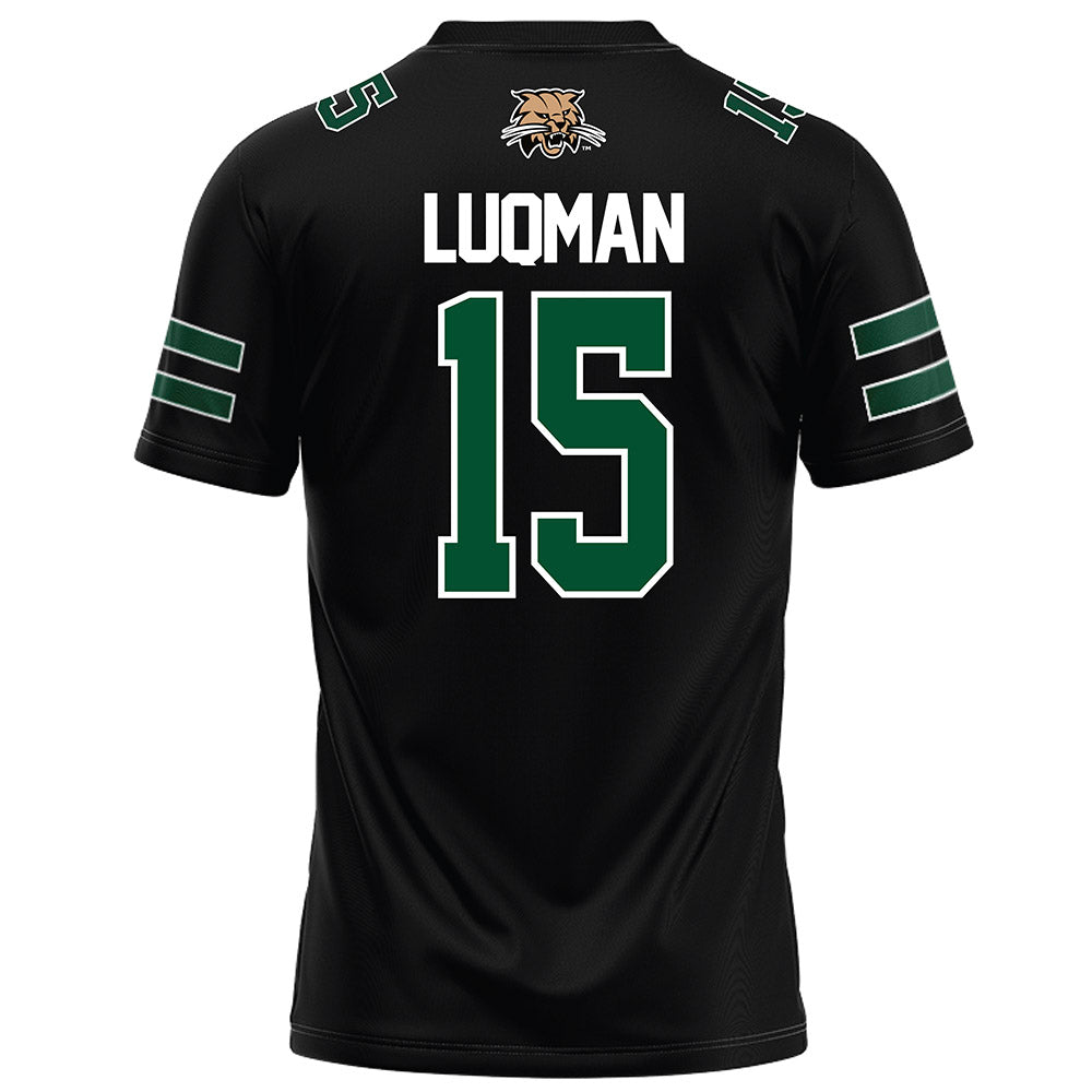 Ohio - NCAA Football : Anas Luqman - Black Football Jersey-1