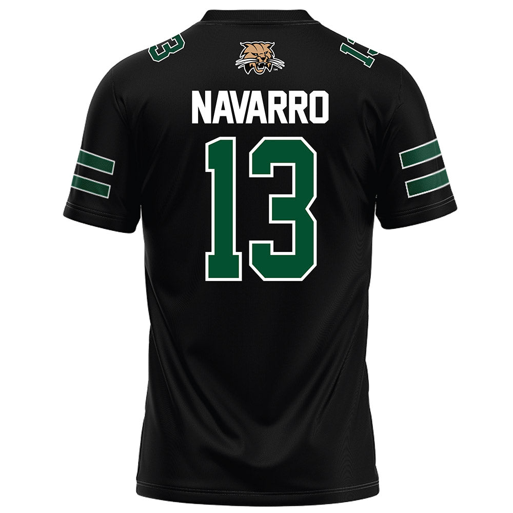 Ohio - NCAA Football : Parker Navarro - Black Football Jersey-1