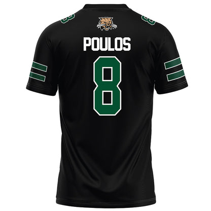 Ohio - NCAA Football : Nick Poulos - Black Football Jersey