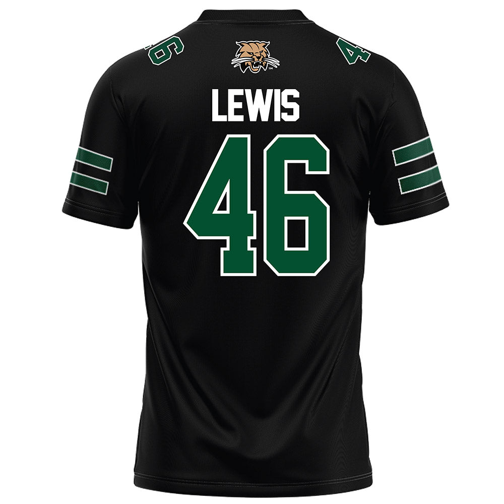 Ohio - NCAA Football : Jacob Lewis - Black Football Jersey