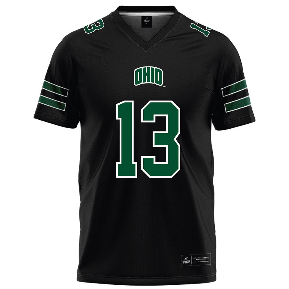 Ohio - NCAA Football : Parker Navarro - Black Football Jersey-0