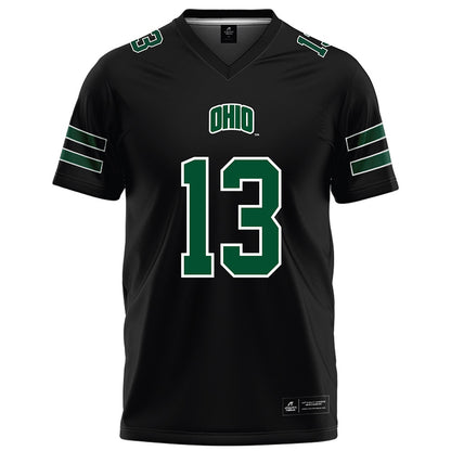 Ohio - NCAA Football : Parker Navarro - Black Football Jersey-0