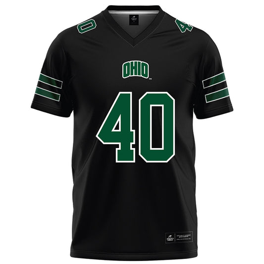Ohio - NCAA Football : Nate Riegle - Black Football Jersey-0