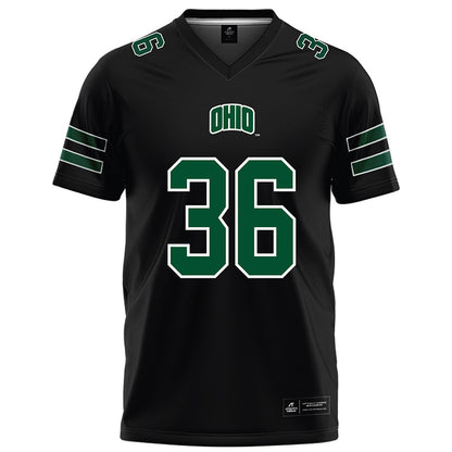 Ohio - NCAA Football : Parker Startz - Black Football Jersey