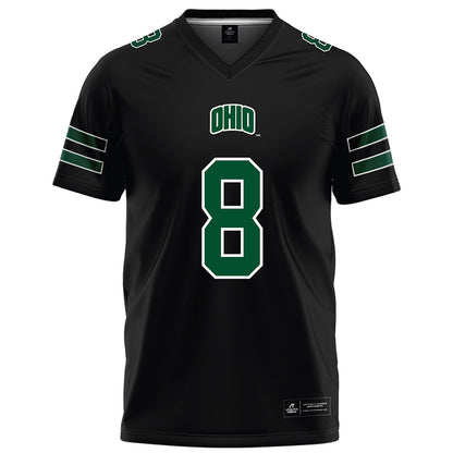 Ohio - NCAA Football : Nick Poulos - Black Football Jersey