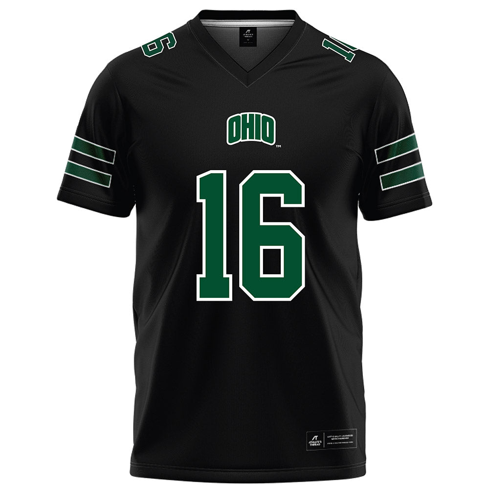 Ohio - NCAA Football : Matthew Papas - Black Football Jersey-0