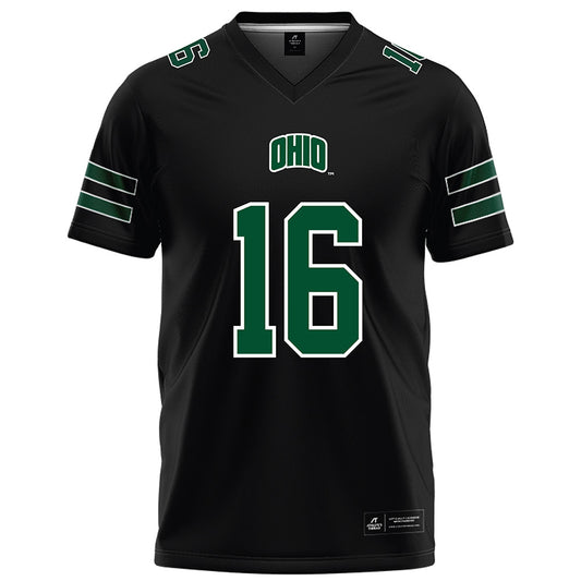 Ohio - NCAA Football : Matthew Papas - Black Football Jersey-0