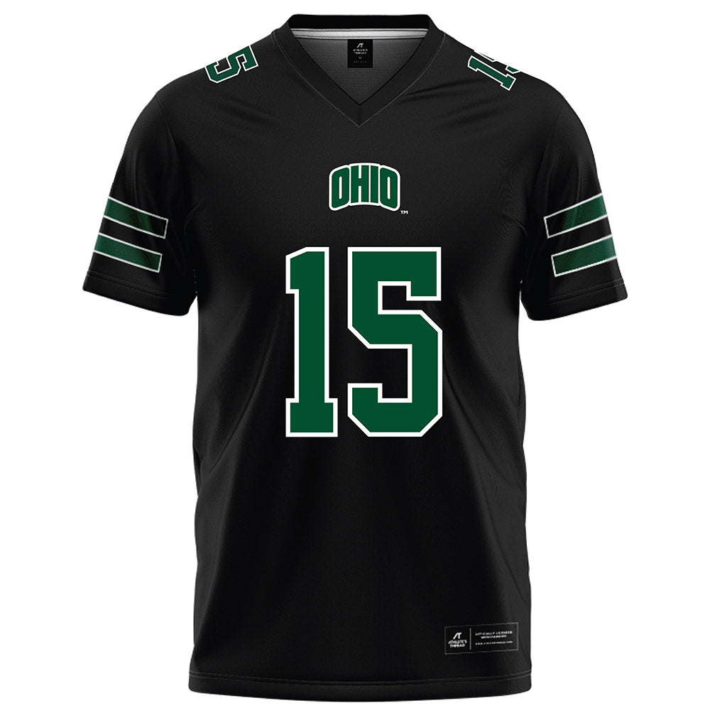 Ohio - NCAA Football : Riley Neer - Black Football Jersey-0