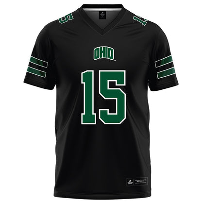 Ohio - NCAA Football : Riley Neer - Black Football Jersey-0