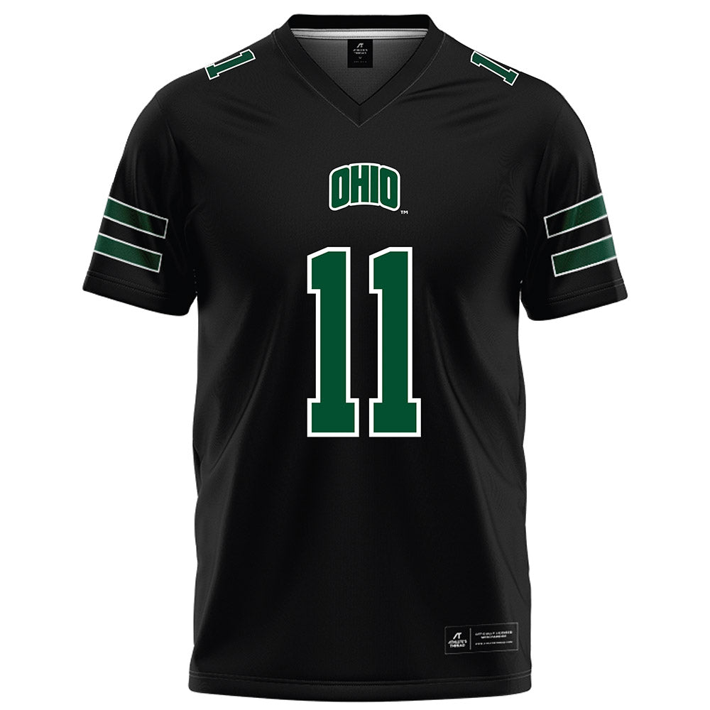 Ohio - NCAA Football : Evan Herrmann - Black Football Jersey-0