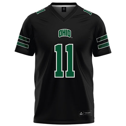 Ohio - NCAA Football : Evan Herrmann - Black Football Jersey-0