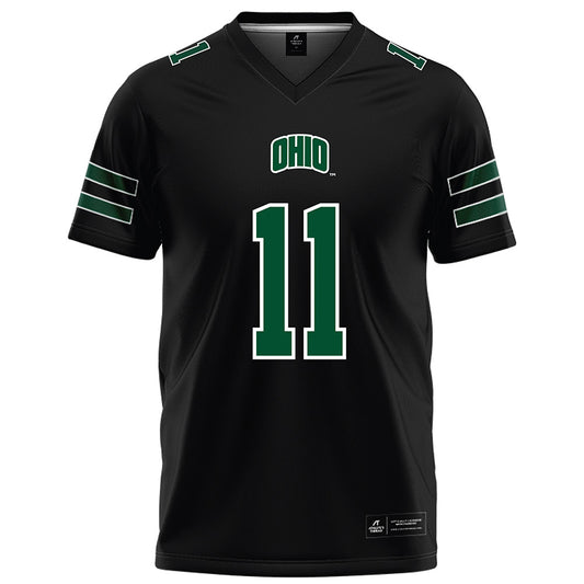 Ohio - NCAA Football : Evan Herrmann - Black Football Jersey-0