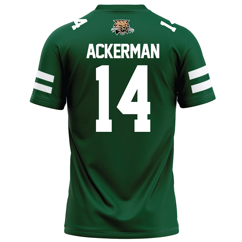 Ohio - NCAA Football : Ike Ackerman - Green Football Jersey-1