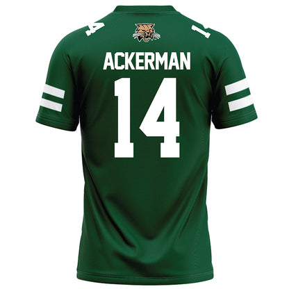 Ohio - NCAA Football : Ike Ackerman - Green Football Jersey-1