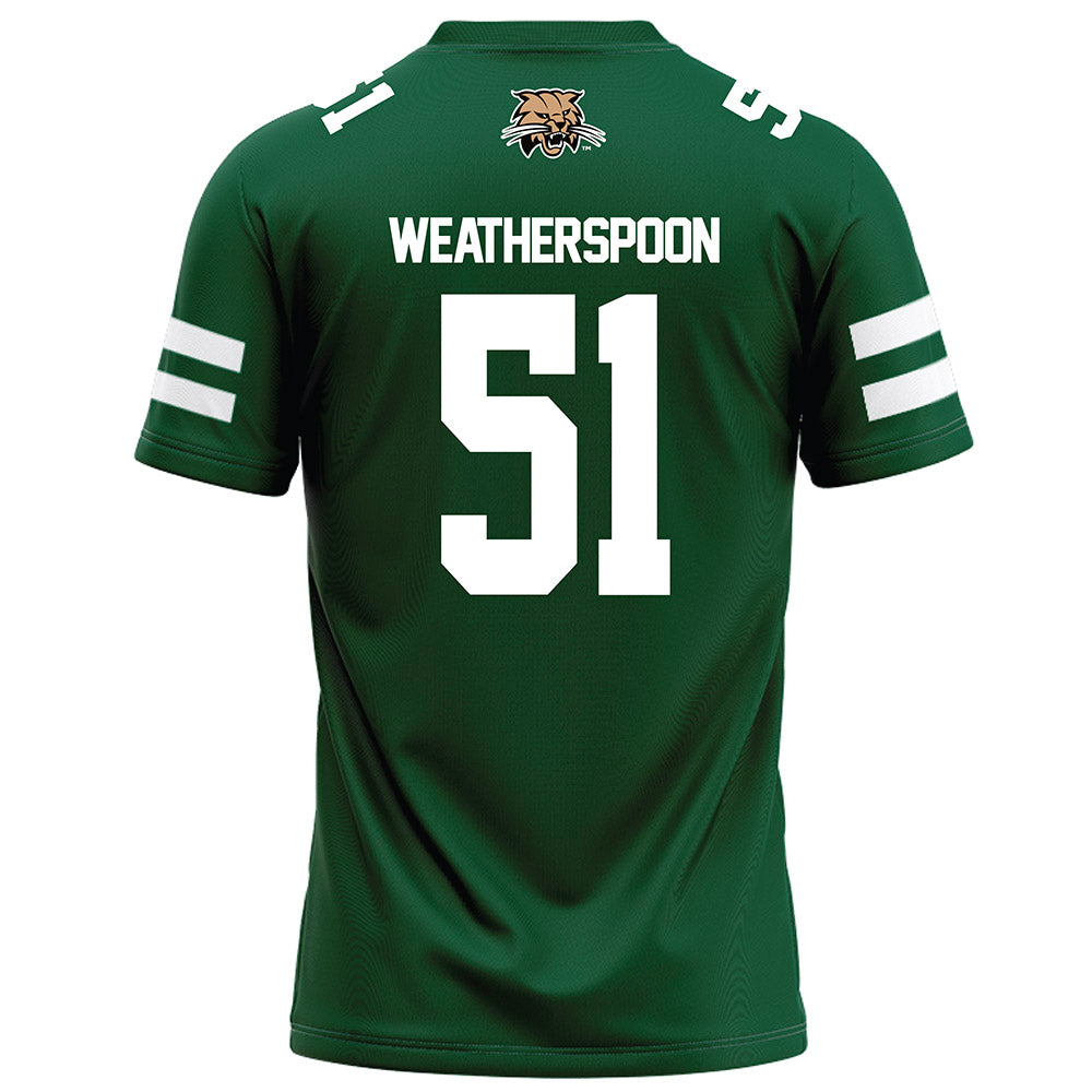 Ohio - NCAA Football : Davion Weatherspoon - Green Football Jersey