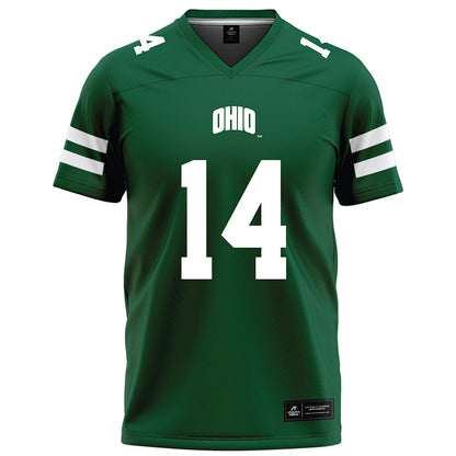 Ohio - NCAA Football : Ike Ackerman - Green Football Jersey-0