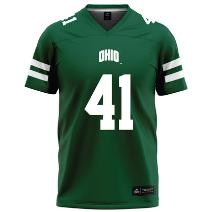 Ohio - NCAA Football : Creed Hill - Green Football Jersey