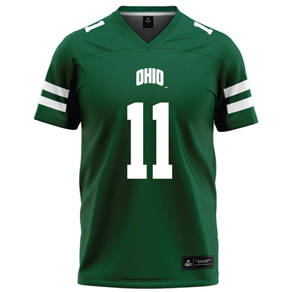 Ohio - NCAA Football : Evan Herrmann - Green Football Jersey-0