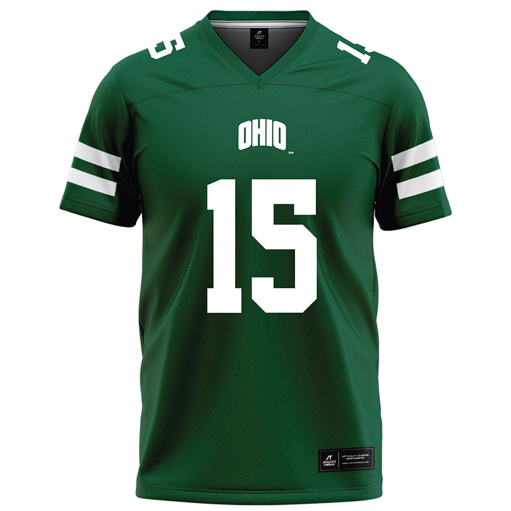 Ohio - NCAA Football : Riley Neer - Green Football Jersey-0