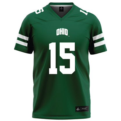 Ohio - NCAA Football : Riley Neer - Green Football Jersey-0