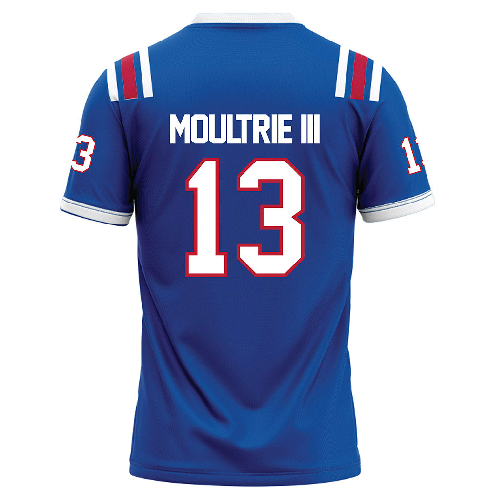 LA Tech - NCAA Football : Marcus Moultrie III - Blue Football Jersey-1