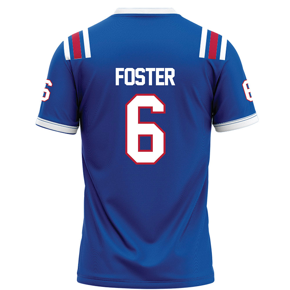 LA Tech - NCAA Football : Jakari Foster - Blue Football Jersey-1