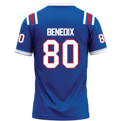 LA Tech - NCAA Football : Dane Benedix - Blue Football Jersey-1