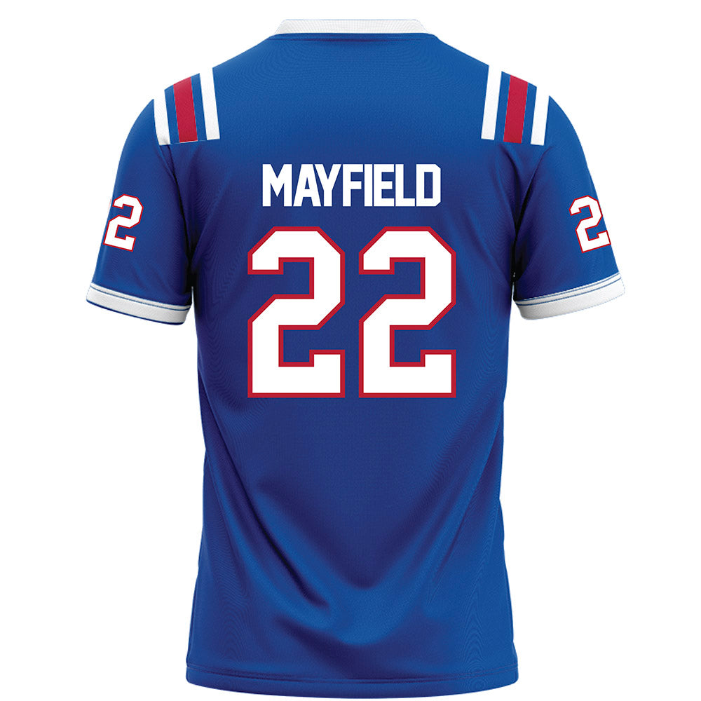LA Tech - NCAA Football : Jadon Mayfield - Blue Football Jersey-1