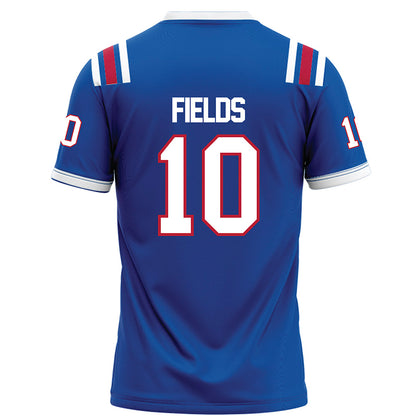 LA Tech - NCAA Football : Kolbe Fields - Blue Football Jersey