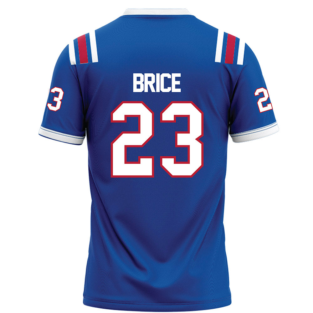 LA Tech - NCAA Football Legends : Kentrell Brice - Blue Football Jersey-1