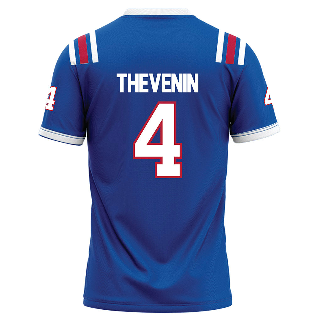 LA Tech - NCAA Football : Clay Thevenin - Blue Football Jersey-1
