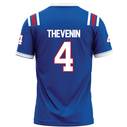 LA Tech - NCAA Football : Clay Thevenin - Blue Football Jersey-1