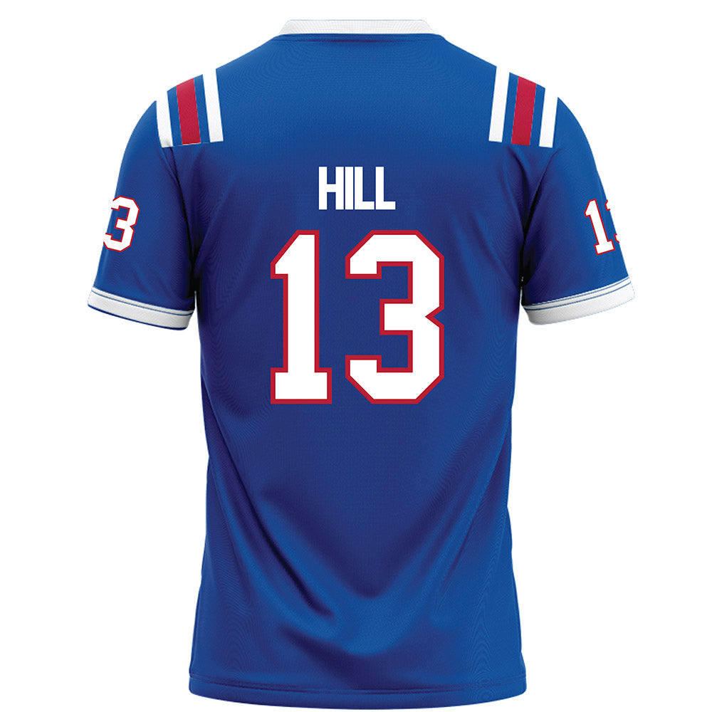 LA Tech - NCAA Football : Cameron Hill - Blue Football Jersey-1