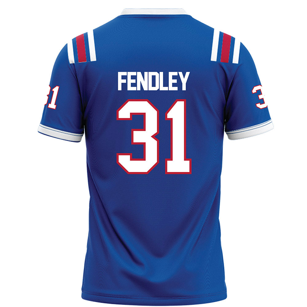 LA Tech - NCAA Football : Will Fendley - Blue Football Jersey-1