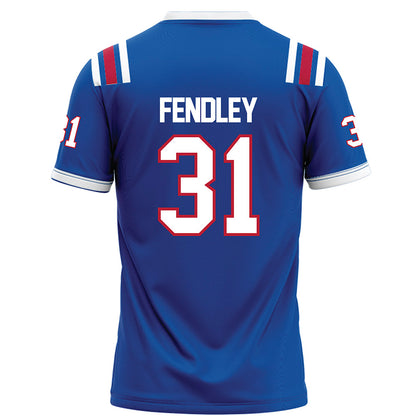LA Tech - NCAA Football : Will Fendley - Blue Football Jersey-1