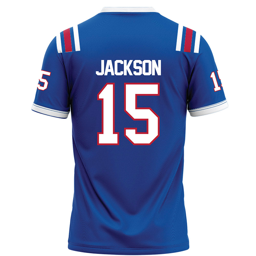 LA Tech - NCAA Football : Jay-T Jackson - Blue Football Jersey-1