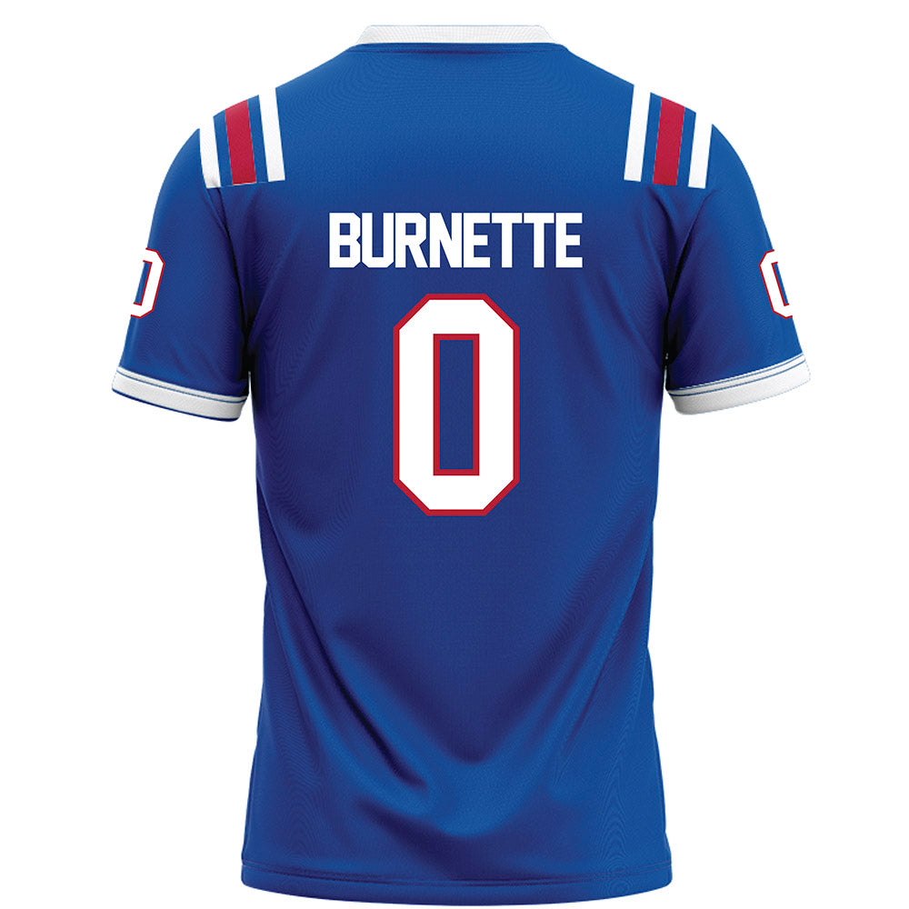 LA Tech - NCAA Football : Andrew Burnette - Blue Football Jersey-1