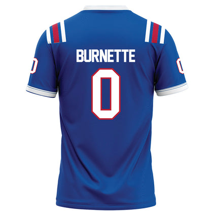 LA Tech - NCAA Football : Andrew Burnette - Blue Football Jersey-1