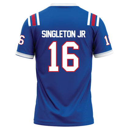 LA Tech - NCAA Football : Marques Singleton Jr - Blue Football Jersey-1