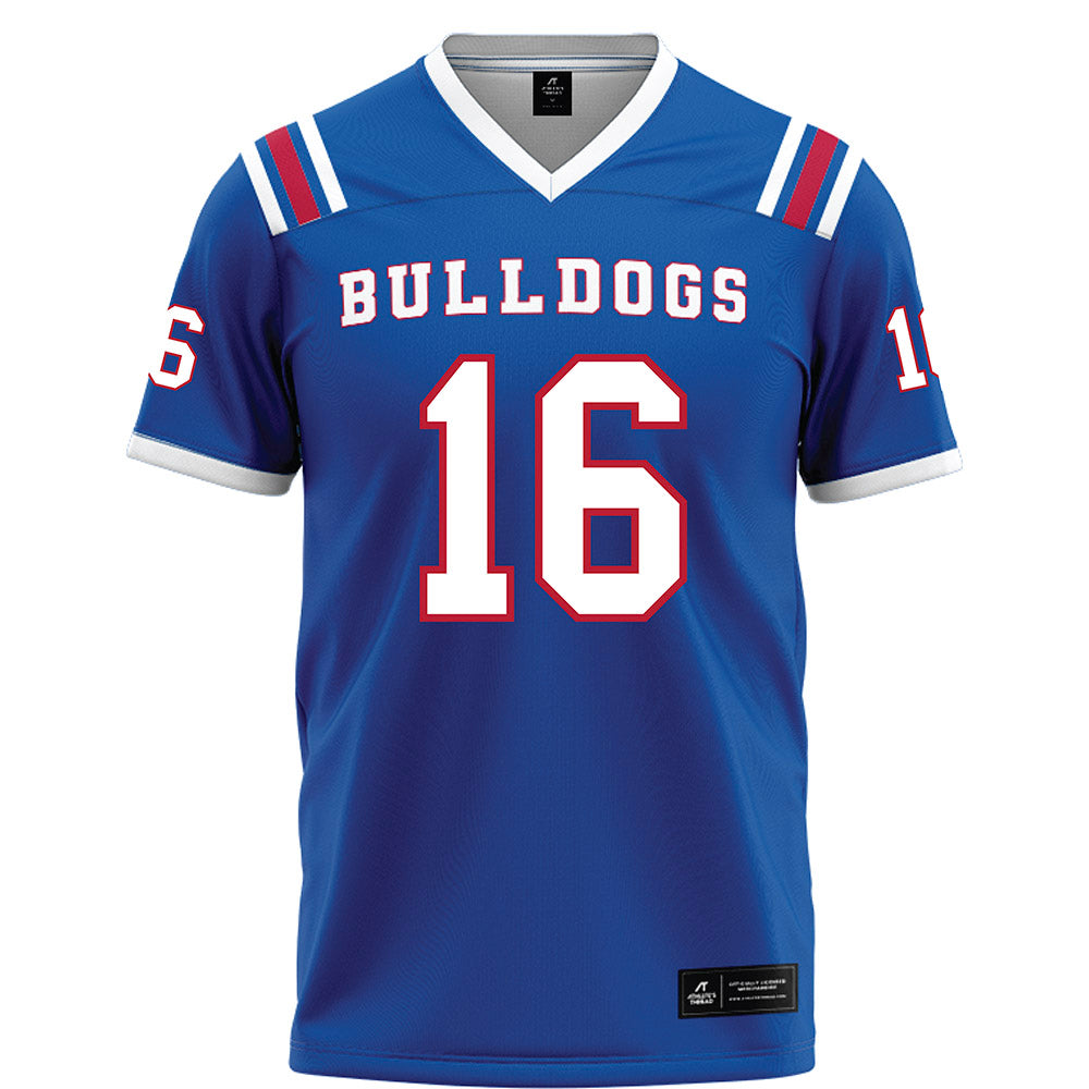 LA Tech - NCAA Football : Marques Singleton Jr - Blue Football Jersey-0