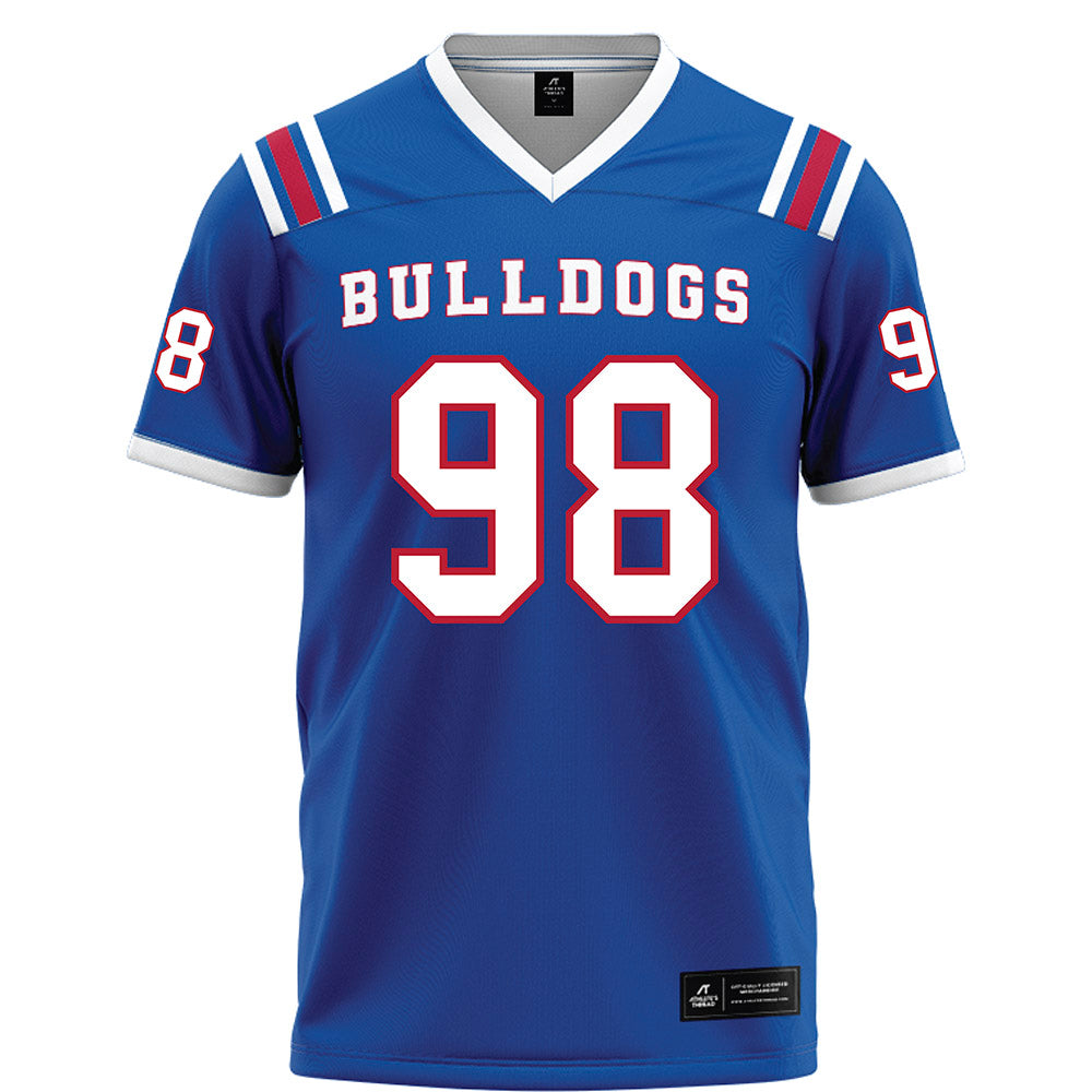 LA Tech - NCAA Football : Donovan Rieman - Blue Football Jersey-0