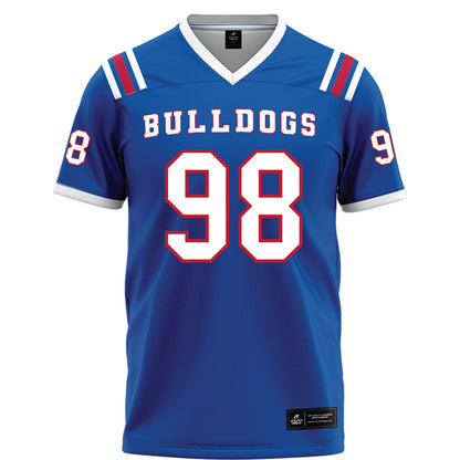 LA Tech - NCAA Football : Donovan Rieman - Blue Football Jersey-0