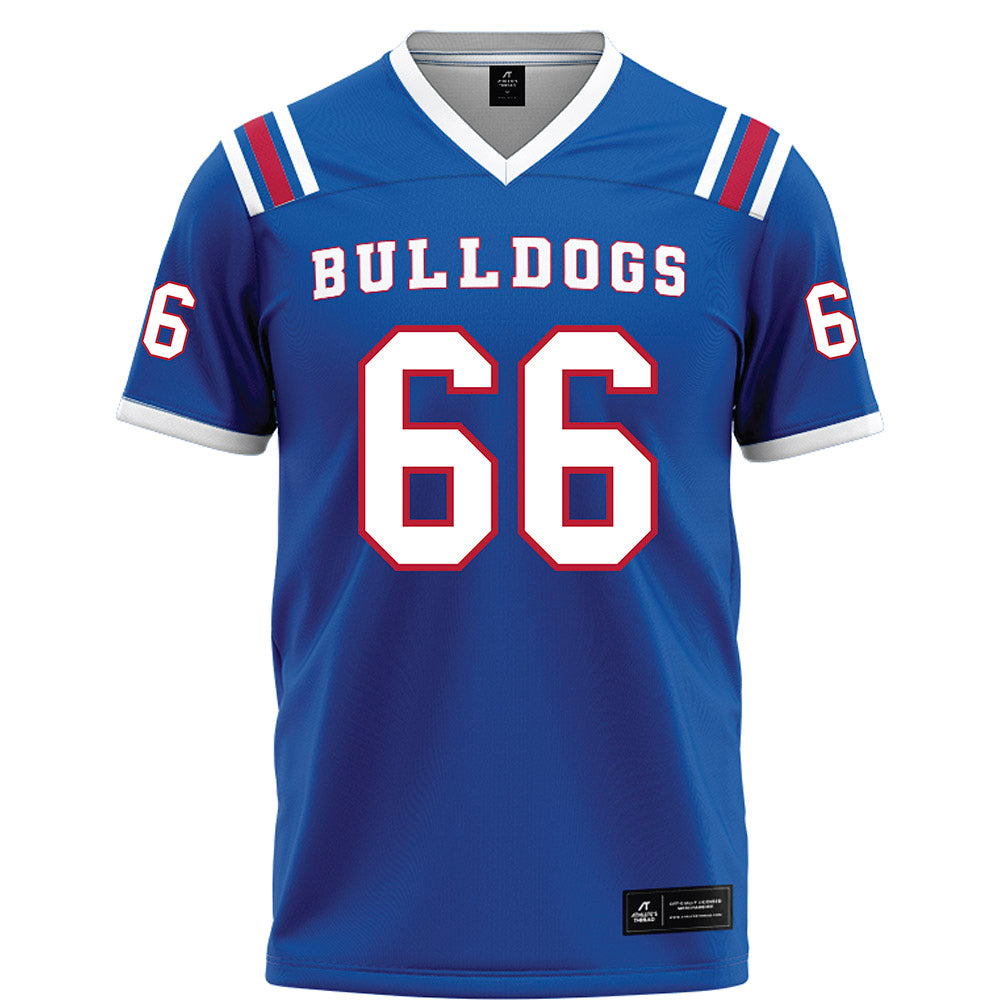 LA Tech - NCAA Football : Will Hutchens - Blue Football Jersey-0