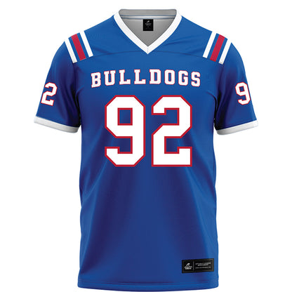LA Tech - NCAA Football : Sterling Condry - Blue Football Jersey-0