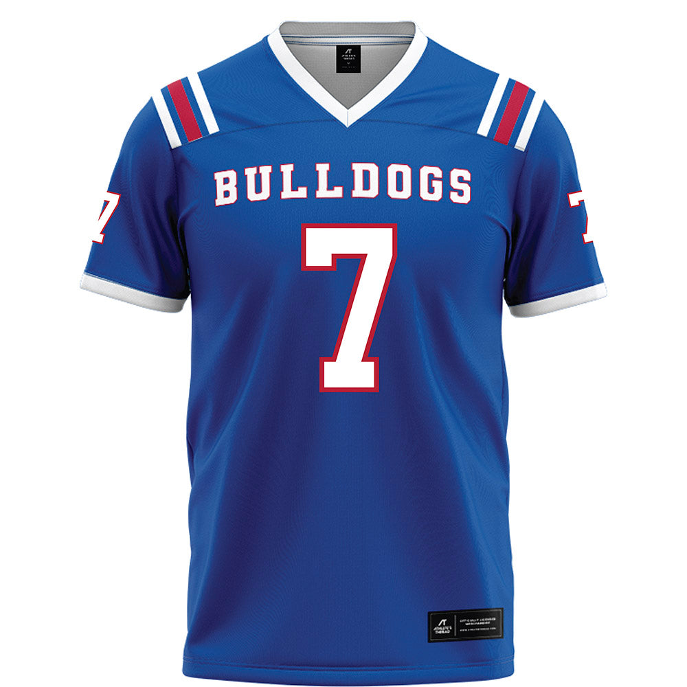 LA Tech - NCAA Football : Jhamal Shelby Jr - Blue Football Jersey-0