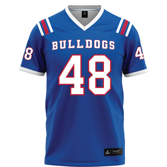 LA Tech - NCAA Football : John Hoyet Chance - Blue Football Jersey-0