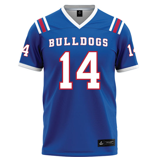 LA Tech - NCAA Football : Jordan Mcrae - Blue Football Jersey-0