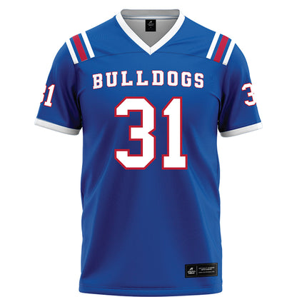 LA Tech - NCAA Football : Will Fendley - Blue Football Jersey-0